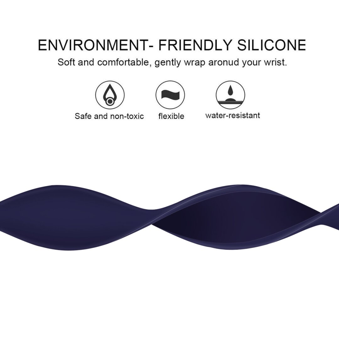 Solo Loop Link series Armband - Gr&ouml;&szlig;e: M - Saphirblau - Geeignet f&uuml;r Apple Watch 38mm / 40mm / 41mm / 42mm