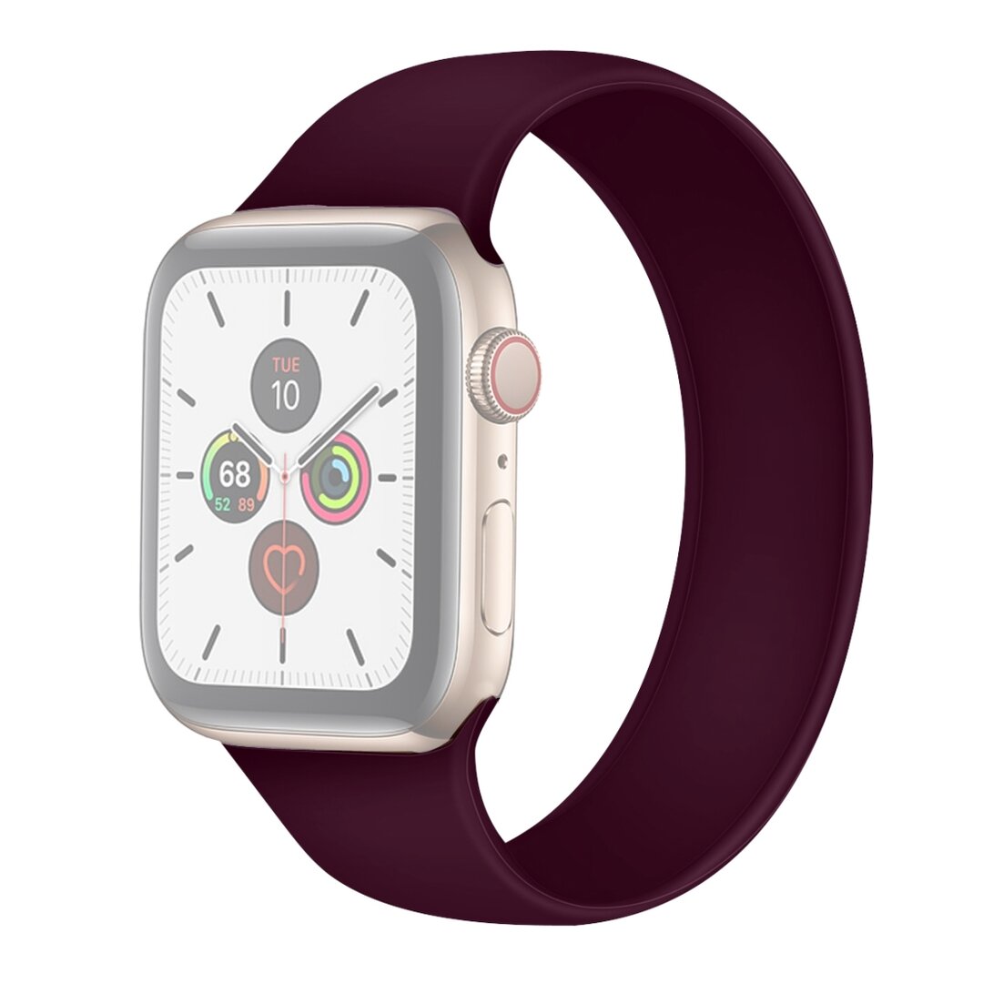 Solo Loop Link series Armband - Gr&ouml;&szlig;e: M - Lila - Geeignet f&uuml;r Apple Watch 38mm / 40mm / 41mm / 42mm