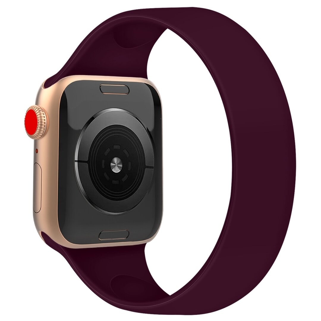 Solo Loop Link series Armband - Gr&ouml;&szlig;e: M - Lila - Geeignet f&uuml;r Apple Watch 38mm / 40mm / 41mm / 42mm