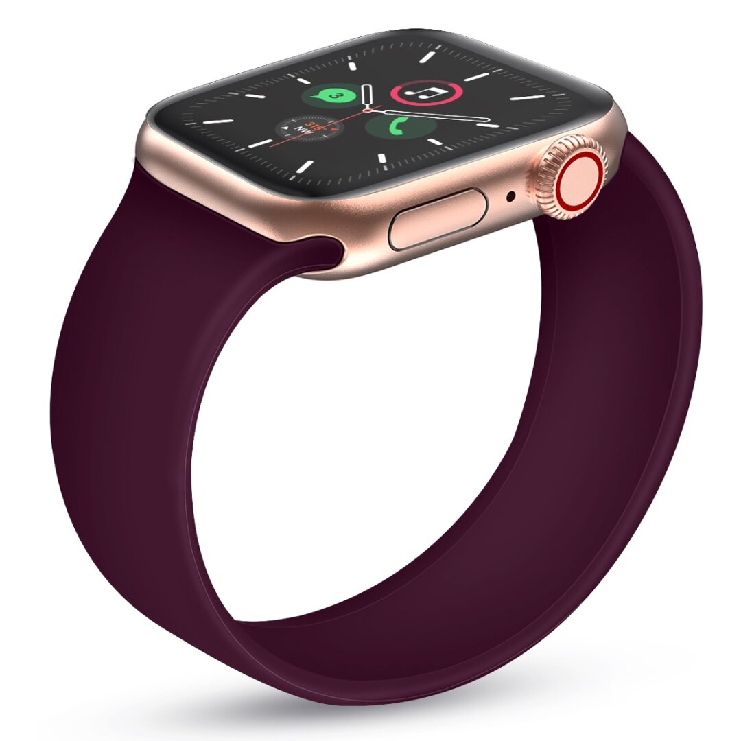 Solo Loop Link series Armband - Gr&ouml;&szlig;e: M - Lila - Geeignet f&uuml;r Apple Watch 38mm / 40mm / 41mm / 42mm