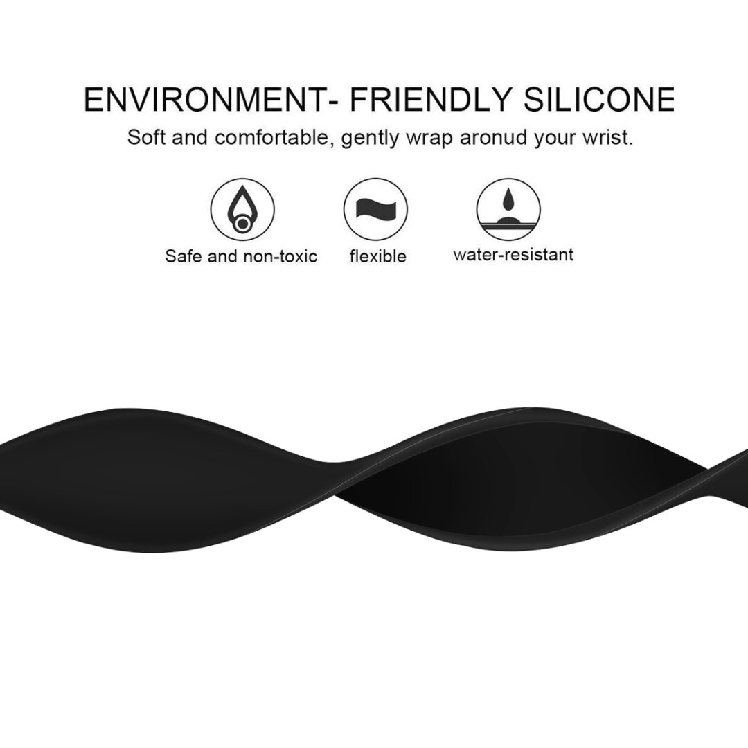 Solo Loop Link series Armband - Gr&ouml;&szlig;e: S - Schwarz - Geeignet f&uuml;r Apple Watch 38mm / 40mm / 41mm / 42mm