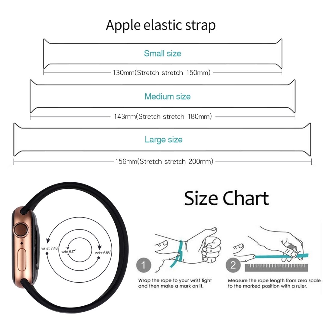 Solo Loop Link series Armband - Gr&ouml;&szlig;e: S - Orange - Geeignet f&uuml;r Apple Watch 38mm / 40mm / 41mm / 42mm