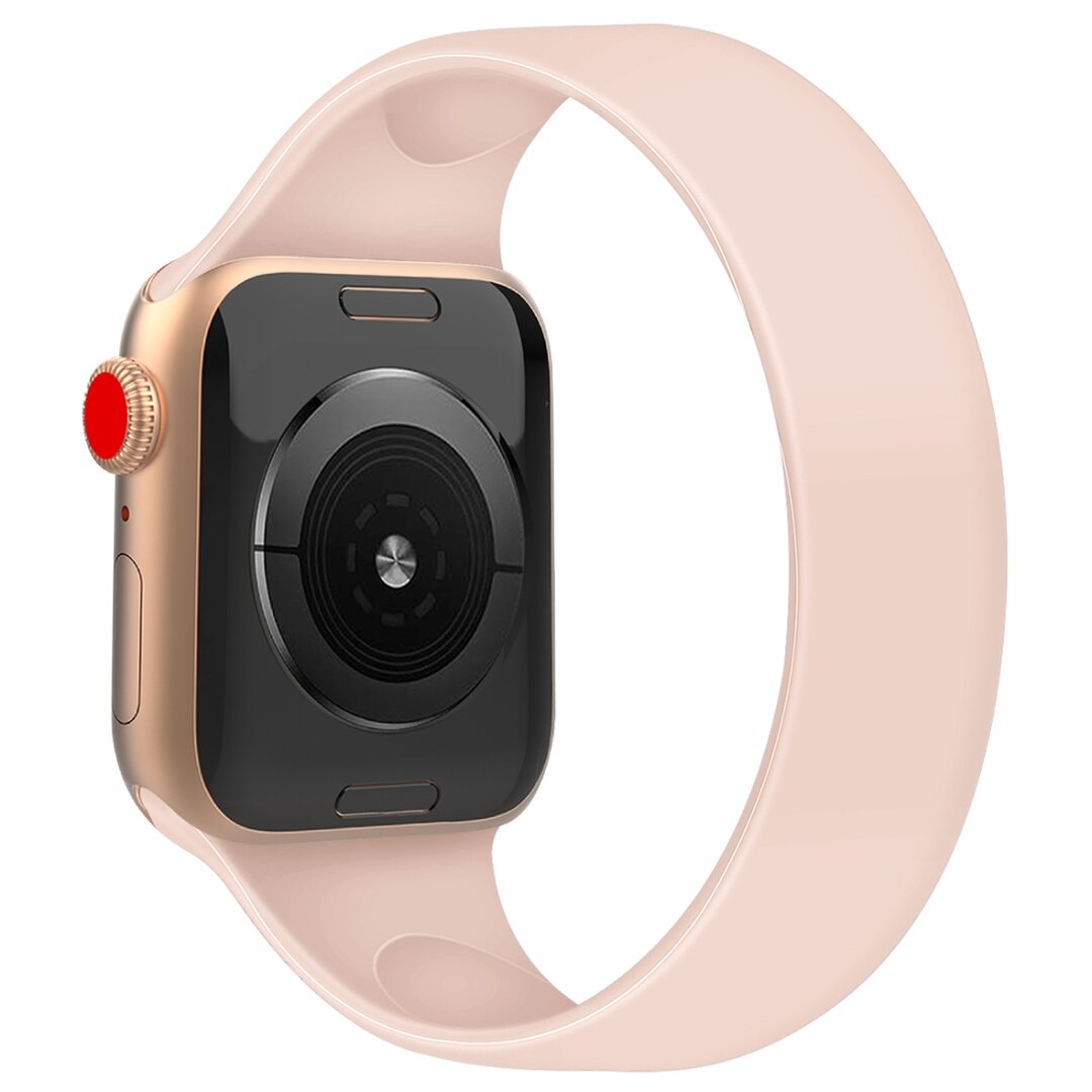 Solo Loop Link series Armband - Gr&ouml;&szlig;e: M - Pink - Geeignet f&uuml;r Apple Watch 44mm / 45mm / 46mm / 49mm