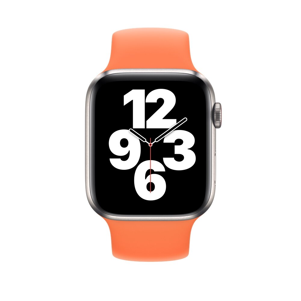 Solo Loop Link series Armband - Gr&ouml;&szlig;e: M - Orange - Geeignet f&uuml;r Apple Watch 44mm / 45mm / 46mm / 49mm