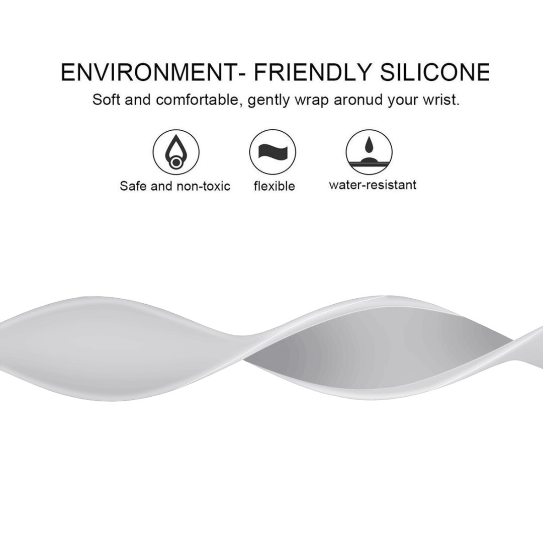 Solo Loop Link series Armband - Gr&ouml;&szlig;e: L - Wei&szlig; - Geeignet f&uuml;r Apple Watch 44mm / 45mm / 46mm / 49mm