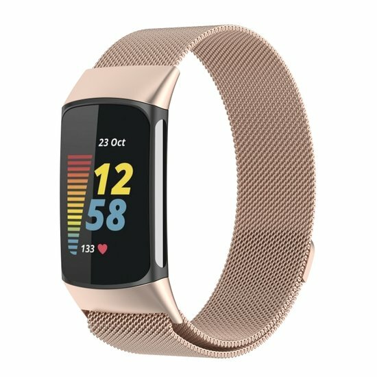 Milanaise-Armband - Vintage Gold - Geeignet f&uuml;r FitBit Charge 5