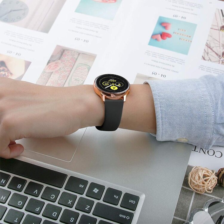 Gummi-Sportband - Schwarz - Samsung Galaxy Watch 3 - 45mm