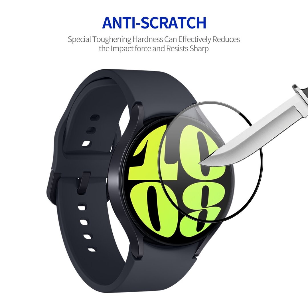 Displayschutzfolie - Tempered Glass - Geeignet f&uuml;r die Samsung Galaxy Watch 6 - 44mm