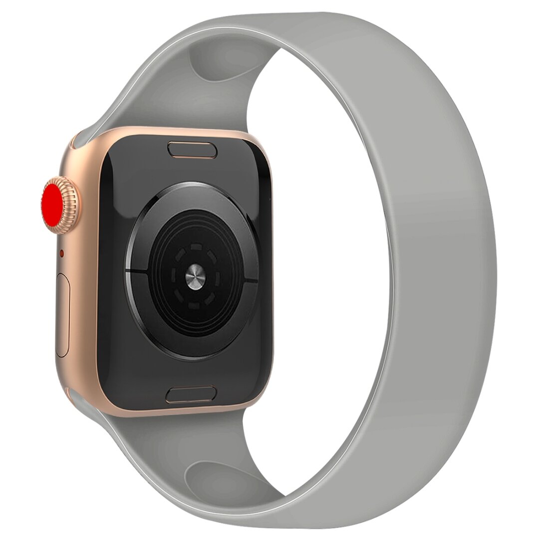 Solo Loop Link series Armband - Gr&ouml;&szlig;e: L - Grau - Geeignet f&uuml;r Apple Watch 38mm / 40mm / 41mm / 42mm