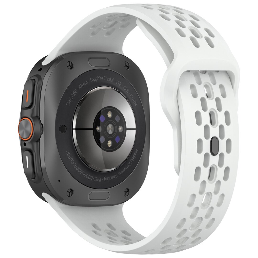 Silikon-Sportband Holes Style - Wei&szlig; - Samsung Galaxy Watch Ultra 47mm