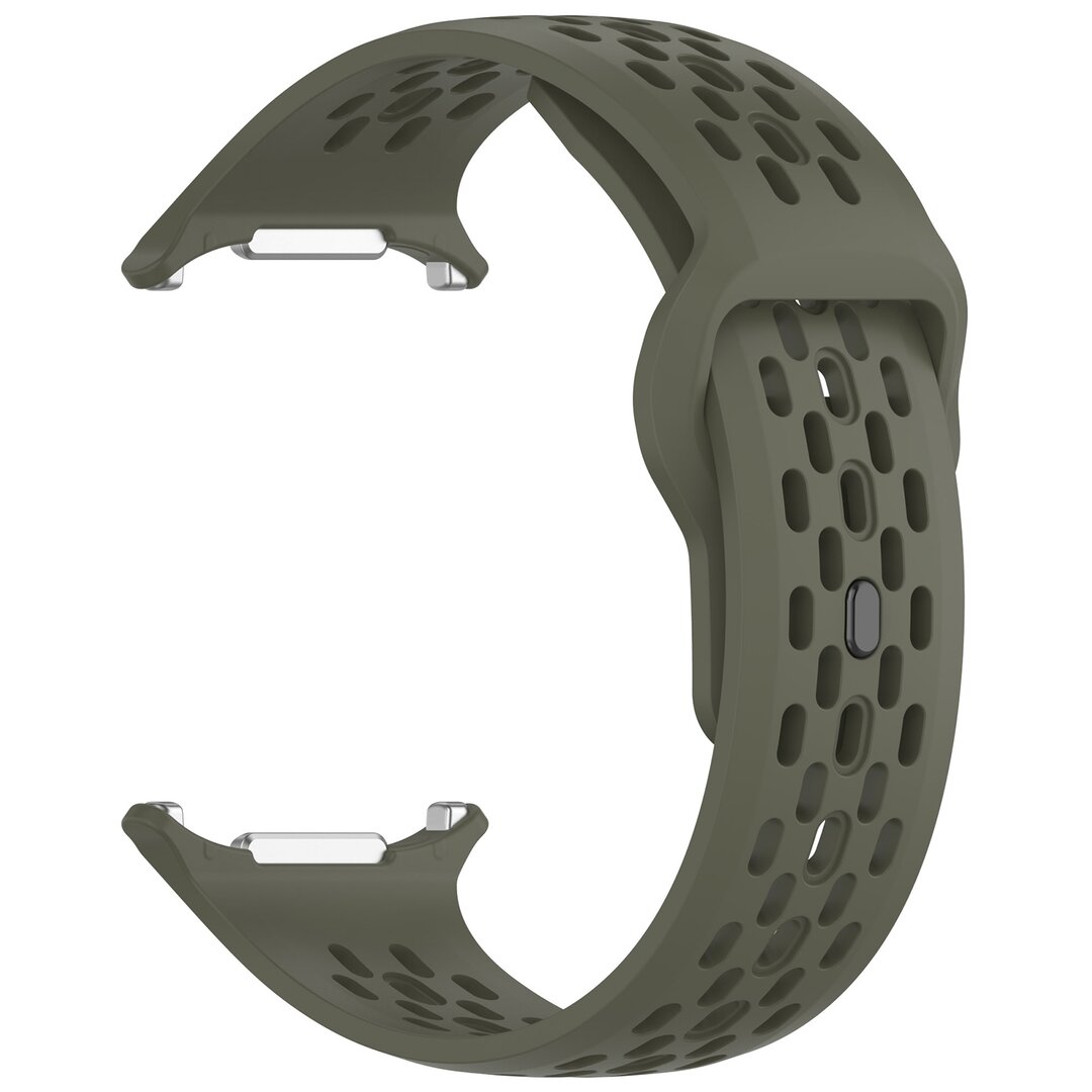 Silikon-Sportband Holes Style - dunkelgr&uuml;n - Samsung Galaxy Watch Ultra 47mm