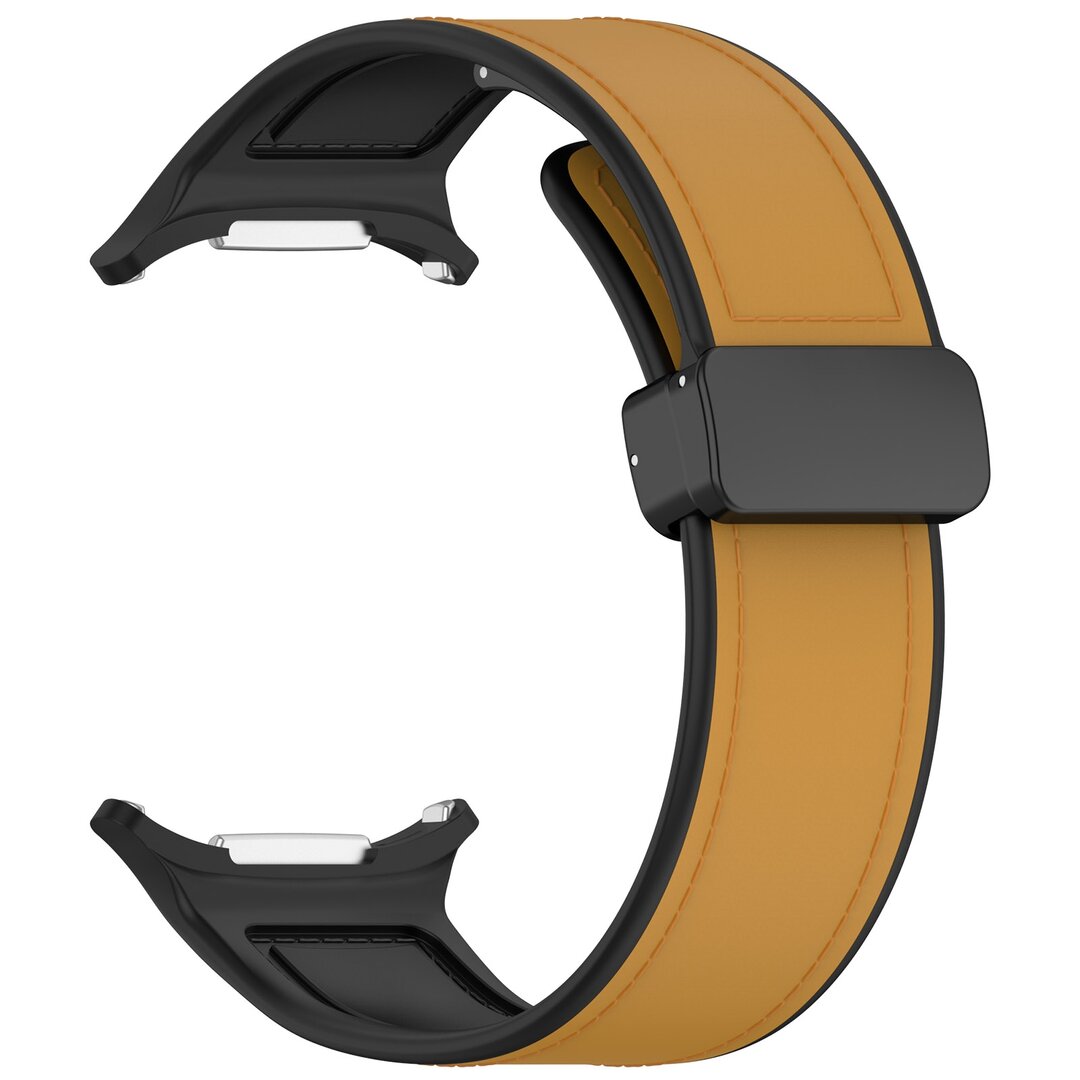 Hybrid Leder + Silikonband - Hellbraun - Samsung Galaxy Watch Ultra 47mm