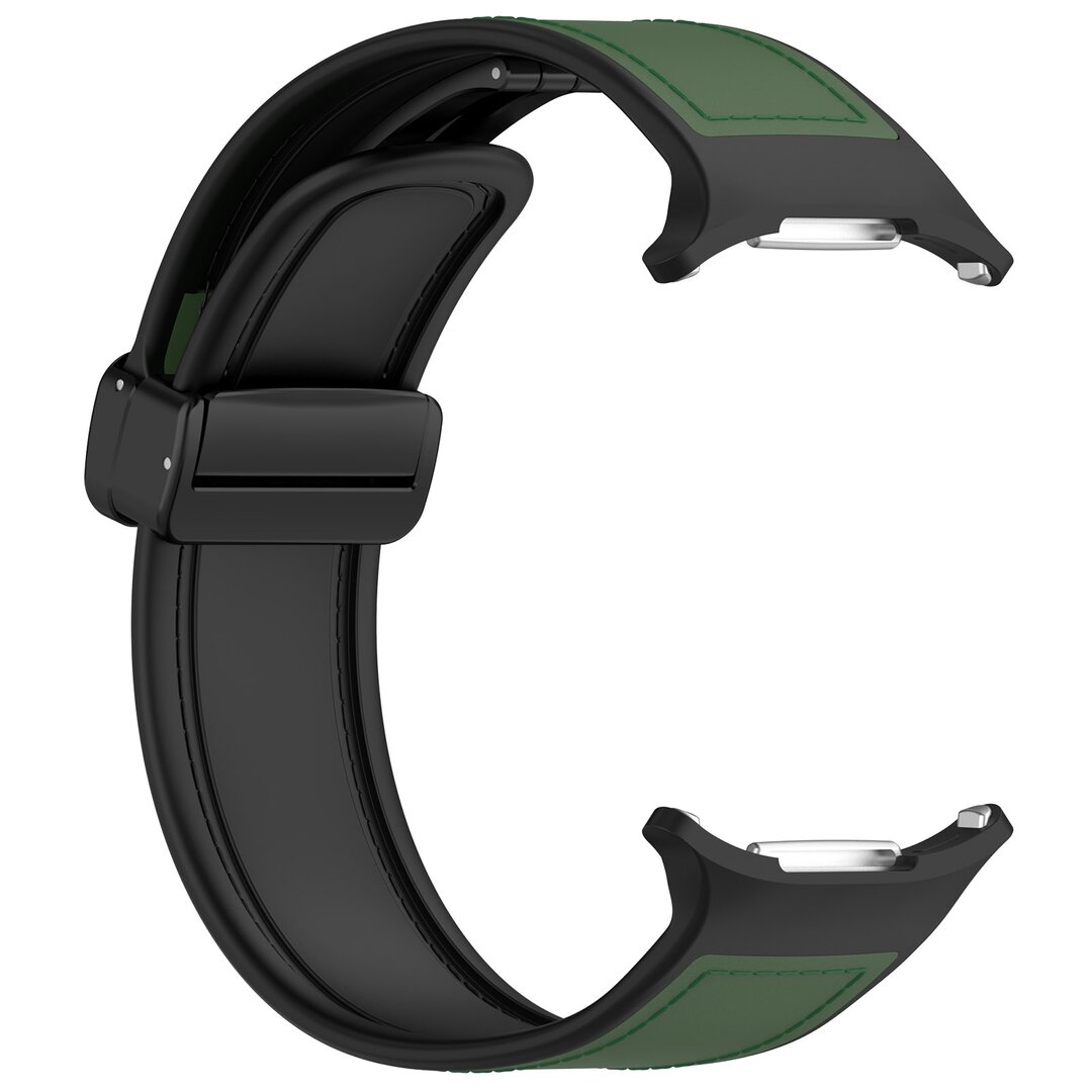 Hybrid Leder + Silikonband - Dunkelgr&uuml;n - Samsung Galaxy Watch Ultra 47mm