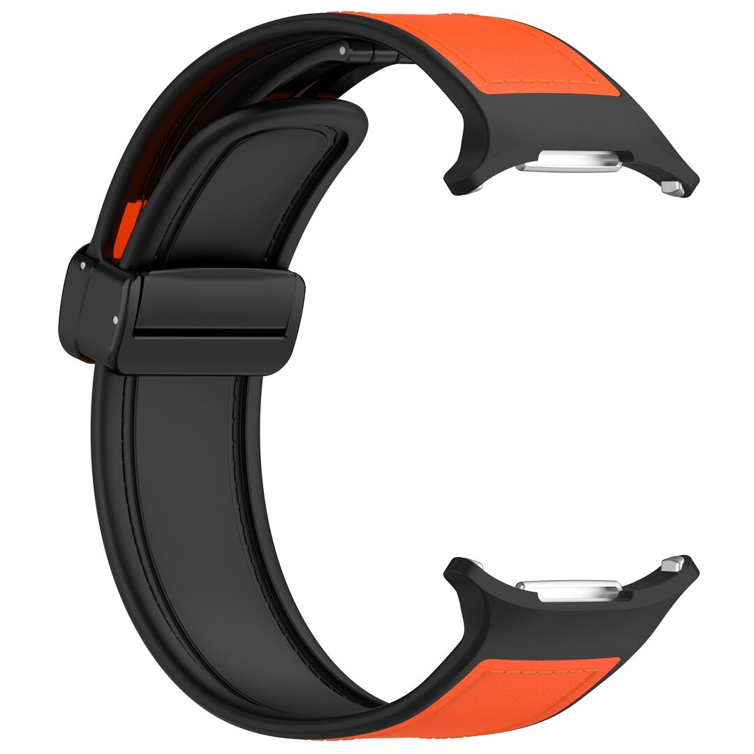 Hybrid Leder + Silikonband - Orange - Samsung Galaxy Watch Ultra 47mm