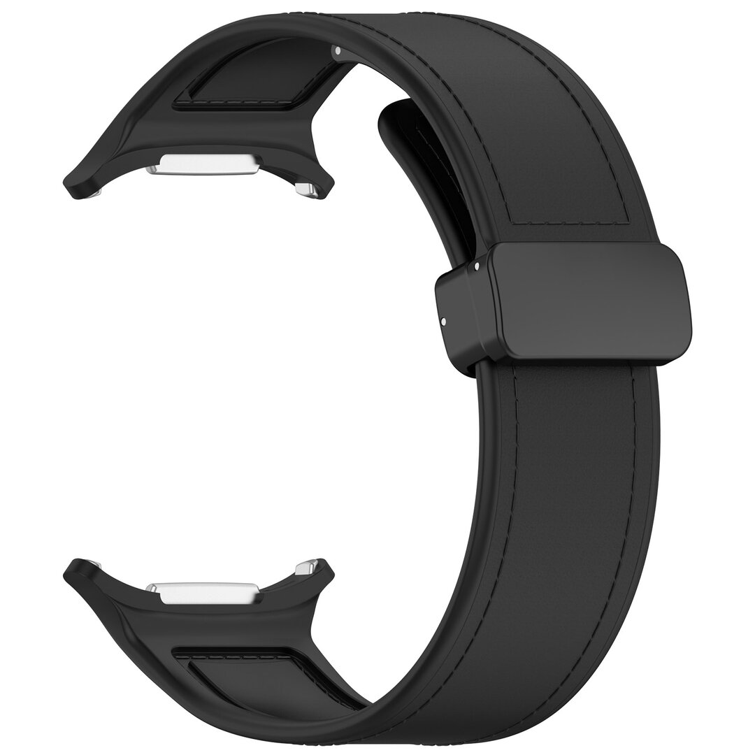 Hybrid Leder + Silikonband - Schwarz - Samsung Galaxy Watch Ultra 47mm