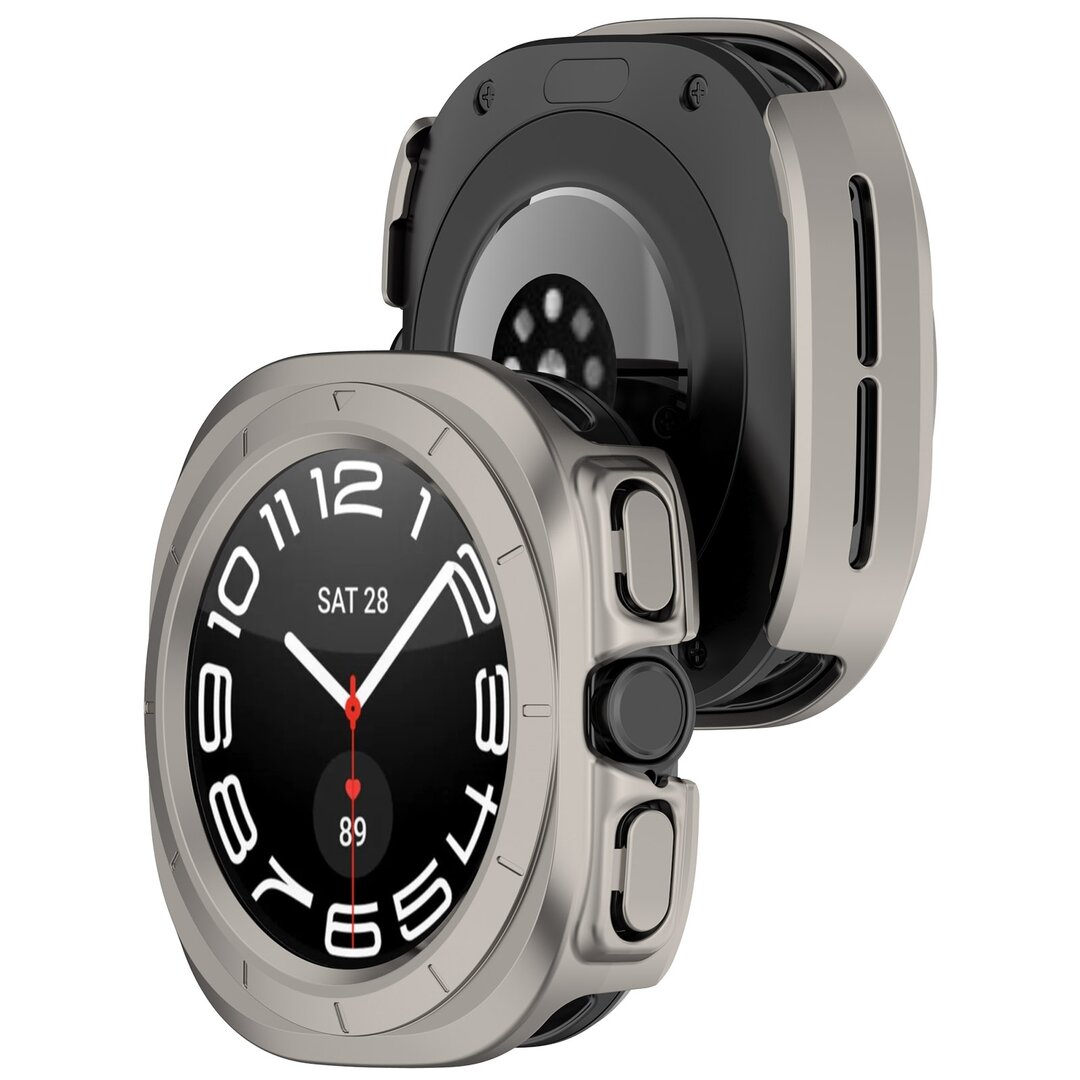 Hartschalengeh&auml;use (offene Vorderseite) - Farbe Titan - Samsung Galaxy Watch Ultra 47mm