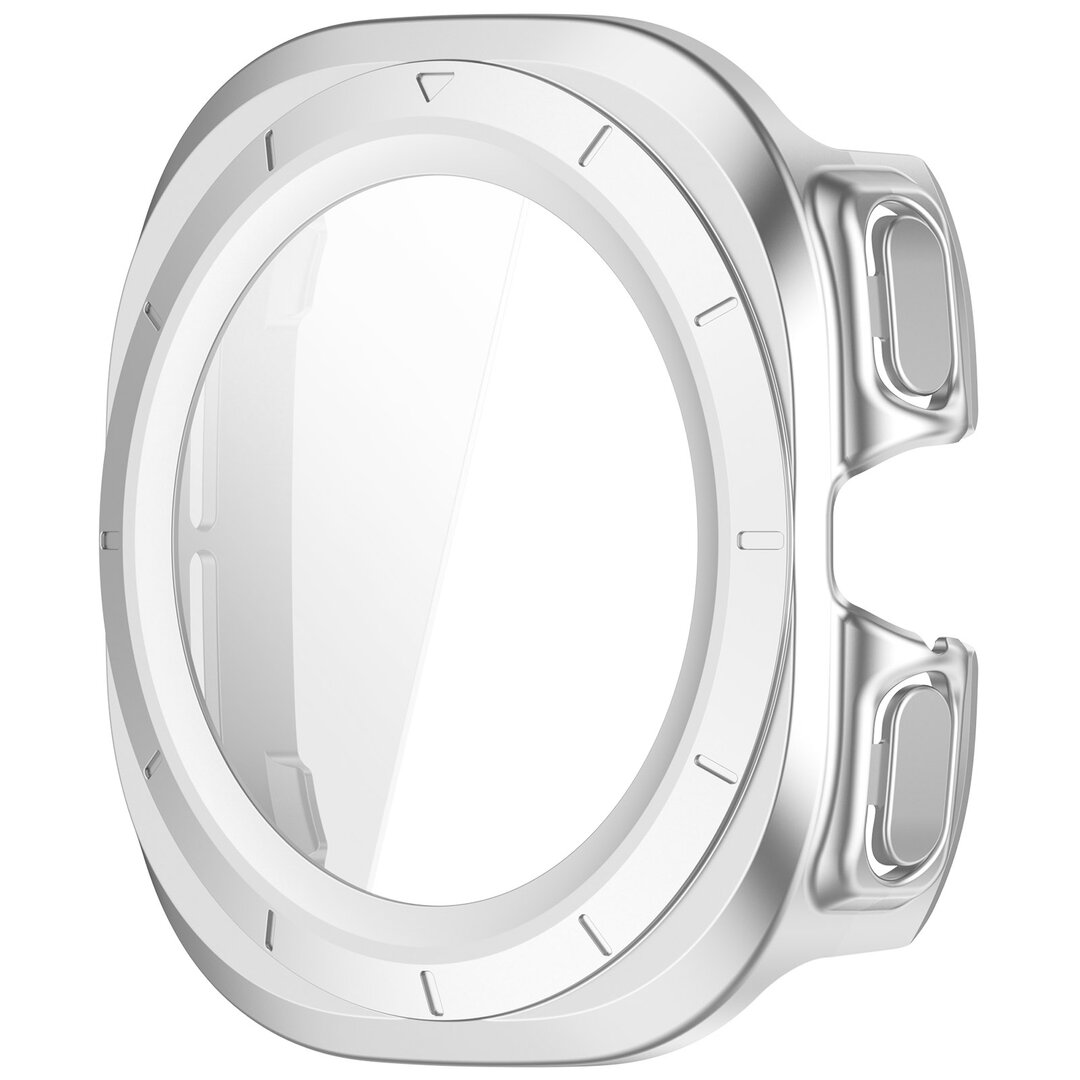 Hartschalenetui mit Displayschutzfolie (wasserdicht) - Silber - Samsung Galaxy Watch Ultra 47mm