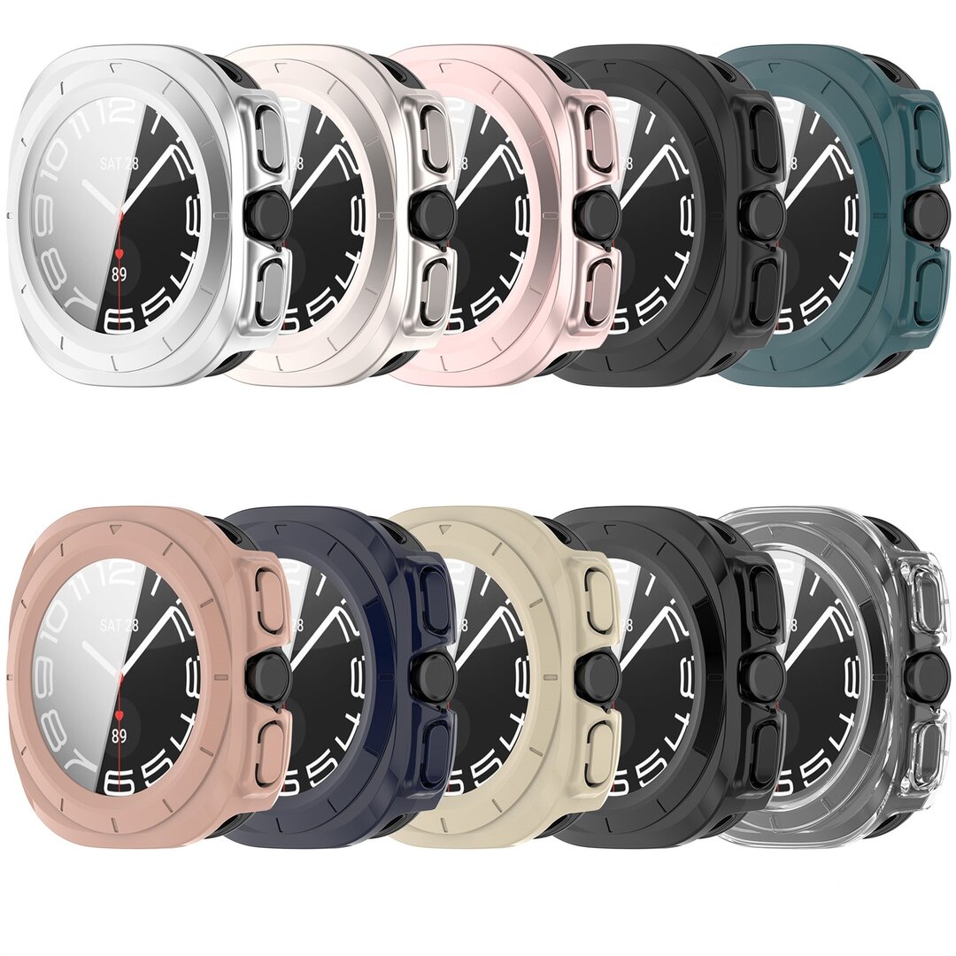 Hartschalenetui mit Displayschutzfolie (wasserdicht) - Silber - Samsung Galaxy Watch Ultra 47mm