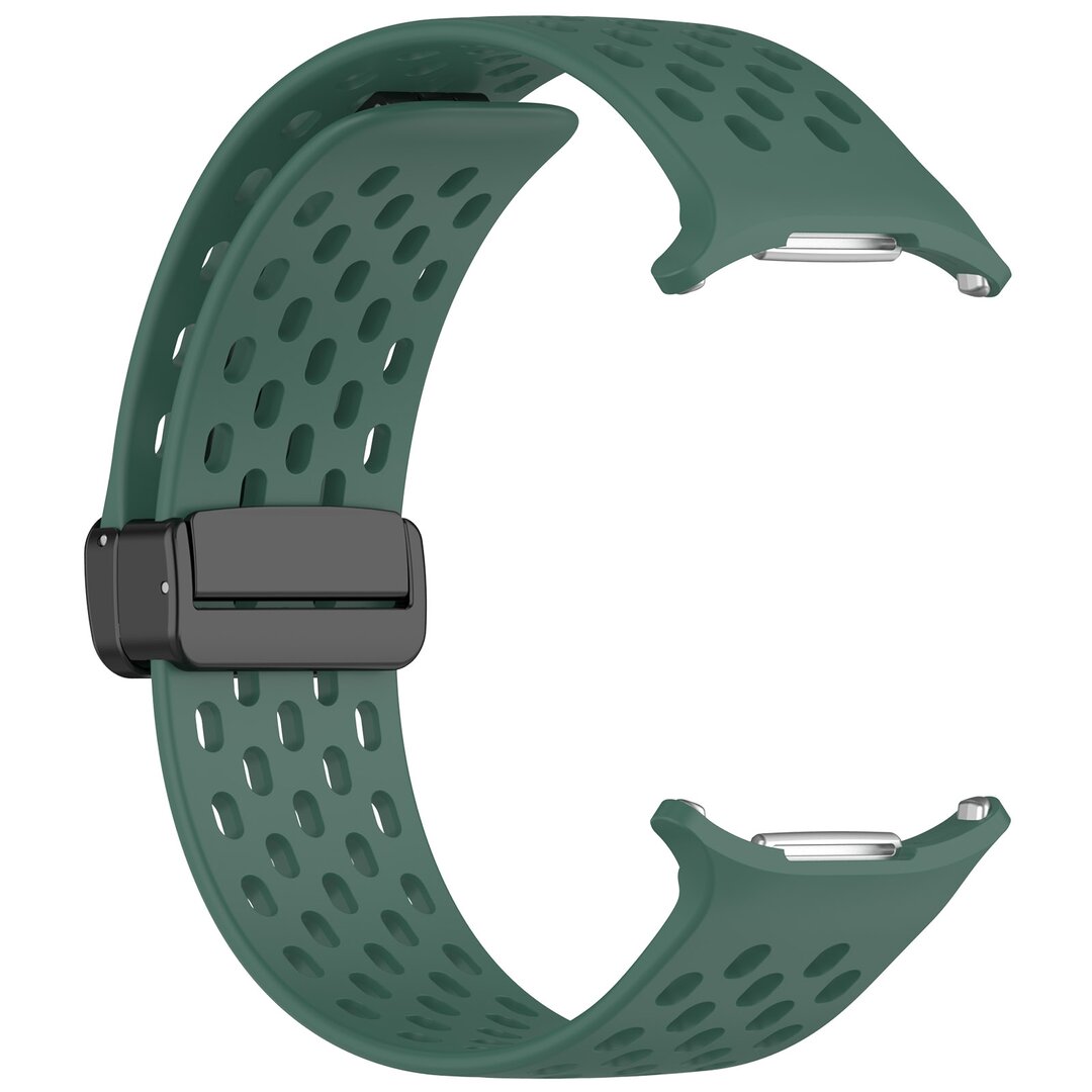 D-Buckle Silikon-Sportband - Dunkelgr&uuml;n - Samsung Galaxy Watch Ultra 47mm