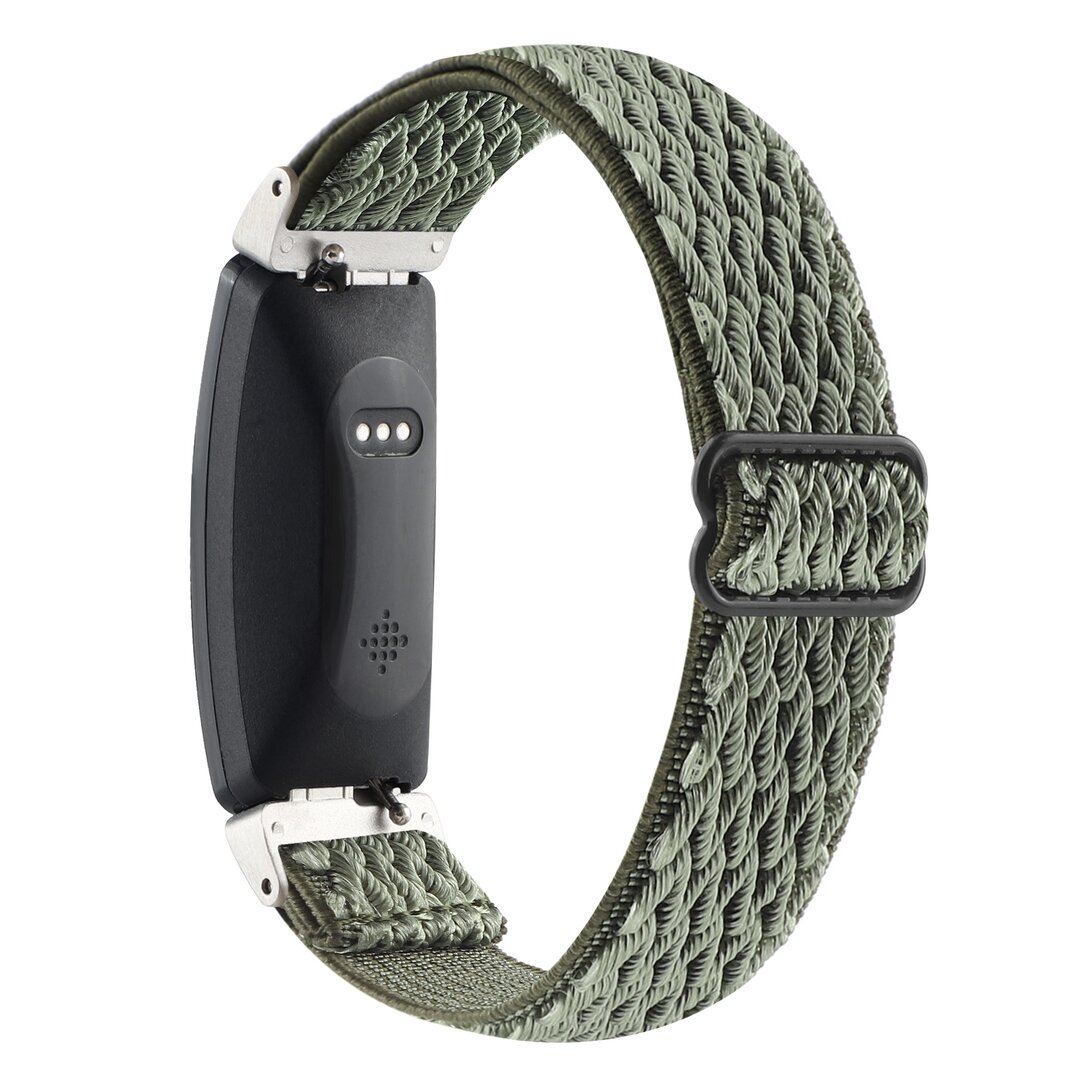FitBit Inspire 2 &amp; Ace 3 Elastisches Solo-Schleifen-Nylonband - Dunkelgr&uuml;n