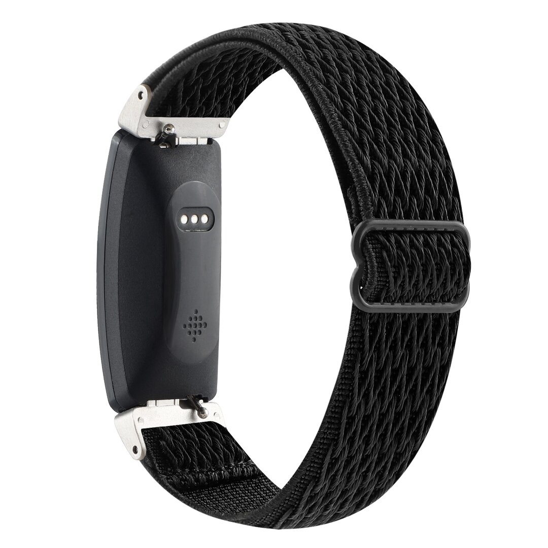 FitBit Inspire 2 &amp; Ace 3 Elastisches Solo-Schleifen-Nylonband - Schwarz