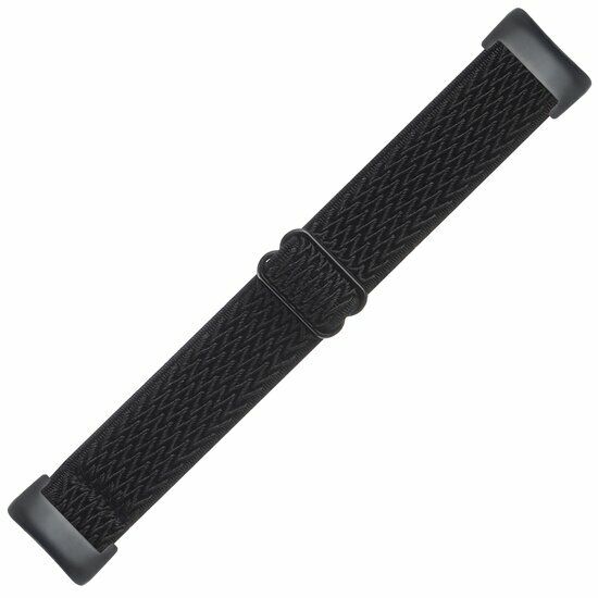 FitBit Inspire 2 &amp; Ace 3 Elastisches Solo-Schleifen-Nylonband - Schwarz