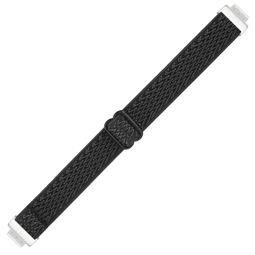 FitBit Inspire 2 &amp; Ace 3 Elastisches Solo-Schleifen-Nylonband - Schwarz