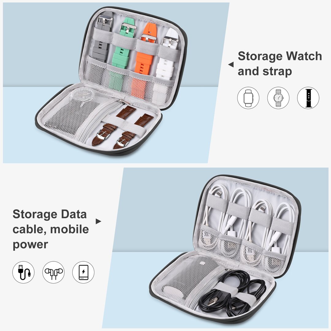 Organizer / Aufbewahrungstasche - Smartwatch-B&auml;nder &amp; Zubeh&ouml;r - Klein - Schwarz