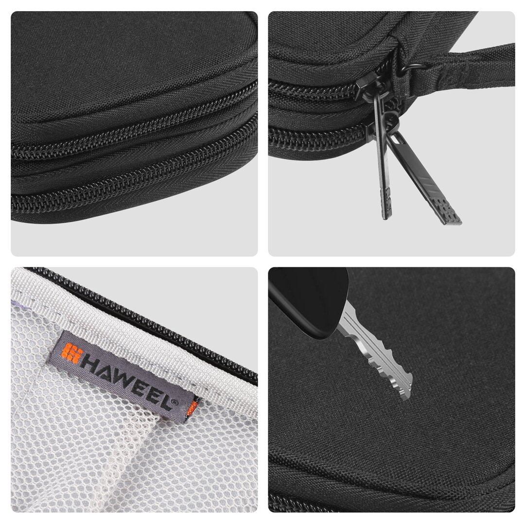 Organizer / Aufbewahrungstasche - Doppellagig - Smartwatch-Armb&auml;nder &amp; Zubeh&ouml;r - Schwarz