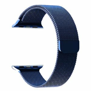 Milanaise-Edelstahlband - Blau - Geeignet f&uuml;r Apple Watch Armband 44mm / 45mm / 46mm / 49mm
