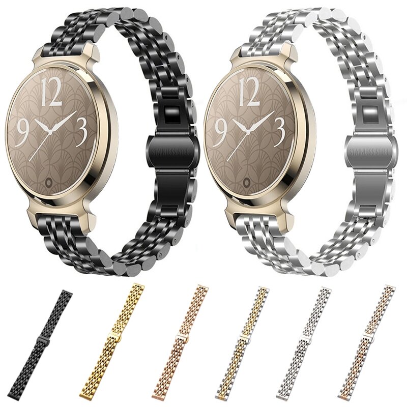 Metallgliederarmband - Rose / Champagner Gold - Garmin Lily 2