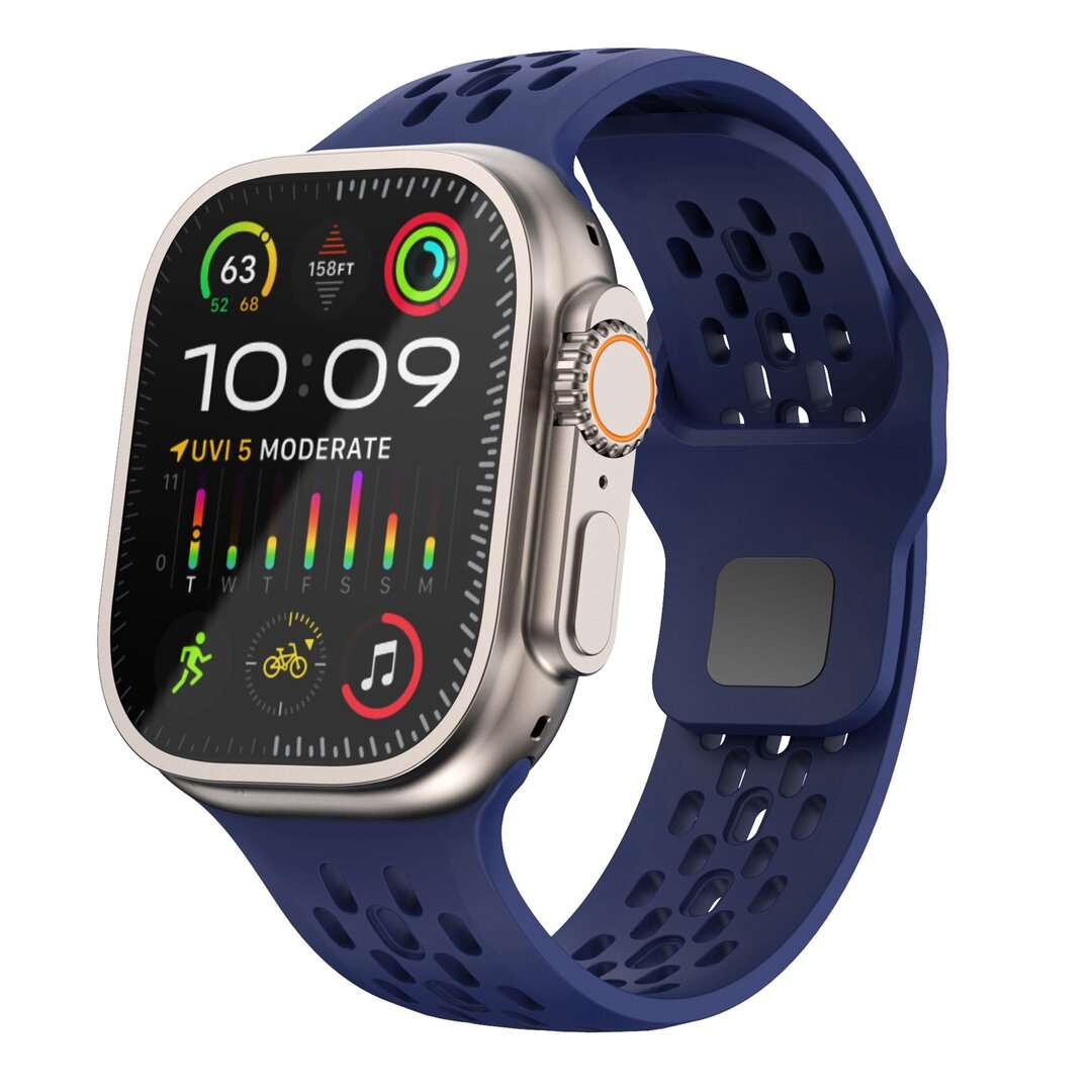 Ultimate Sport Edition Armband - Dunkelblau - Geeignet f&uuml;r Apple Watch 44mm / 45mm / 46mm / 49mm