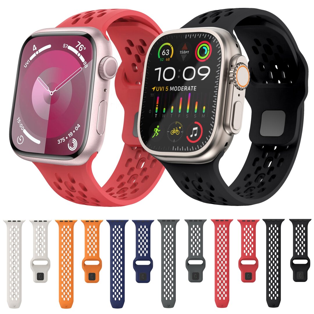 Ultimate Sport Edition Armband - Dunkelgrau - Geeignet f&uuml;r Apple Watch 44mm / 45mm / 46mm / 49mm