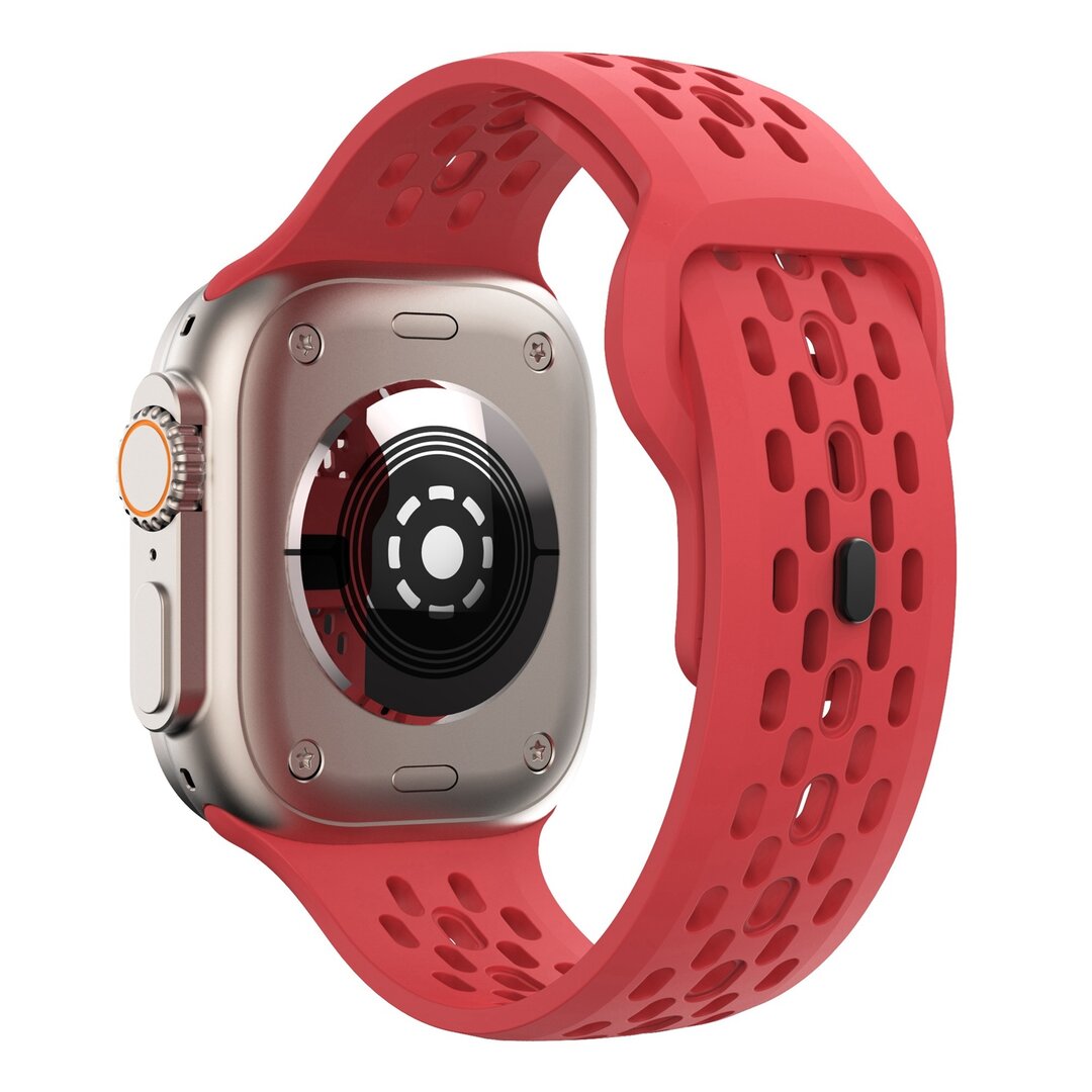 Ultimate Sport Edition Armband - Rot - Geeignet f&uuml;r Apple Watch 44mm / 45mm / 46mm / 49mm