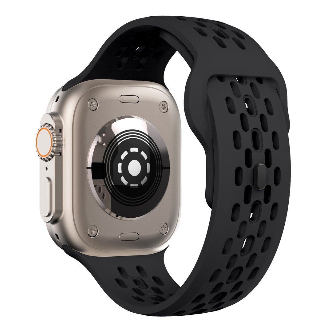 Ultimate Sport Edition Armband - Schwarz - Geeignet f&uuml;r Apple Watch 44mm / 45mm / 46mm / 49mm