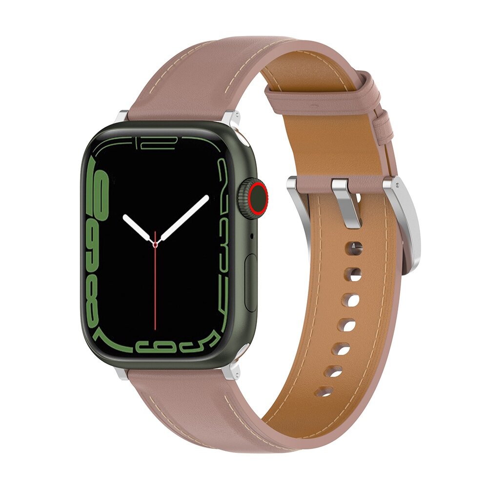 Luxuri&ouml;ses Lederarmband - Altrosa - Geeignet f&uuml;r Apple Watch 38mm / 40mm / 41mm / 42mm