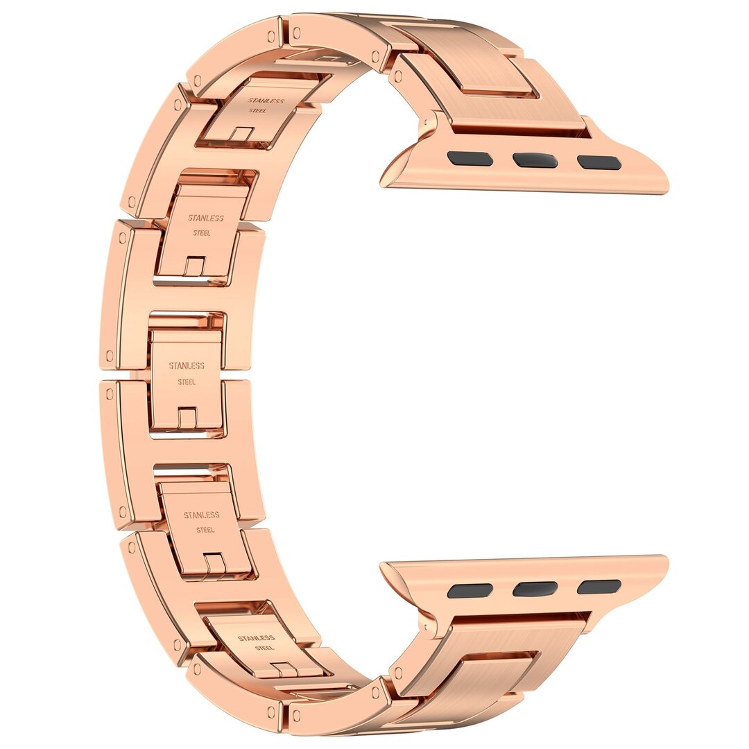 Schlankes Edelstahlband mit Schnellverschluss (small) - Ros&eacute;gold - Geeignet f&uuml;r Apple Watch 38mm / 40mm / 41mm / 42mm