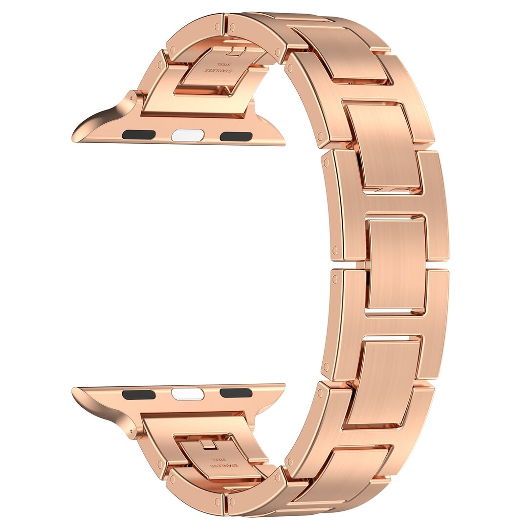 Schlankes Edelstahlband mit Schnellverschluss (small) - Ros&eacute;gold - Geeignet f&uuml;r Apple Watch 38mm / 40mm / 41mm / 42mm