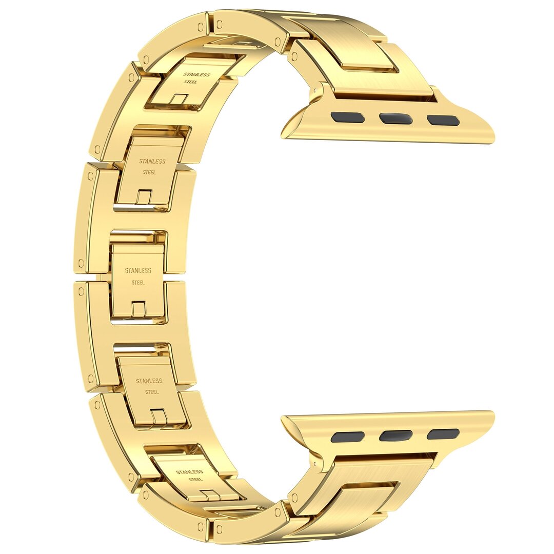 Schlankes Edelstahlband mit Schnellverschluss (small) - Gold - Geeignet f&uuml;r Apple Watch 38mm / 40mm / 41mm / 42mm