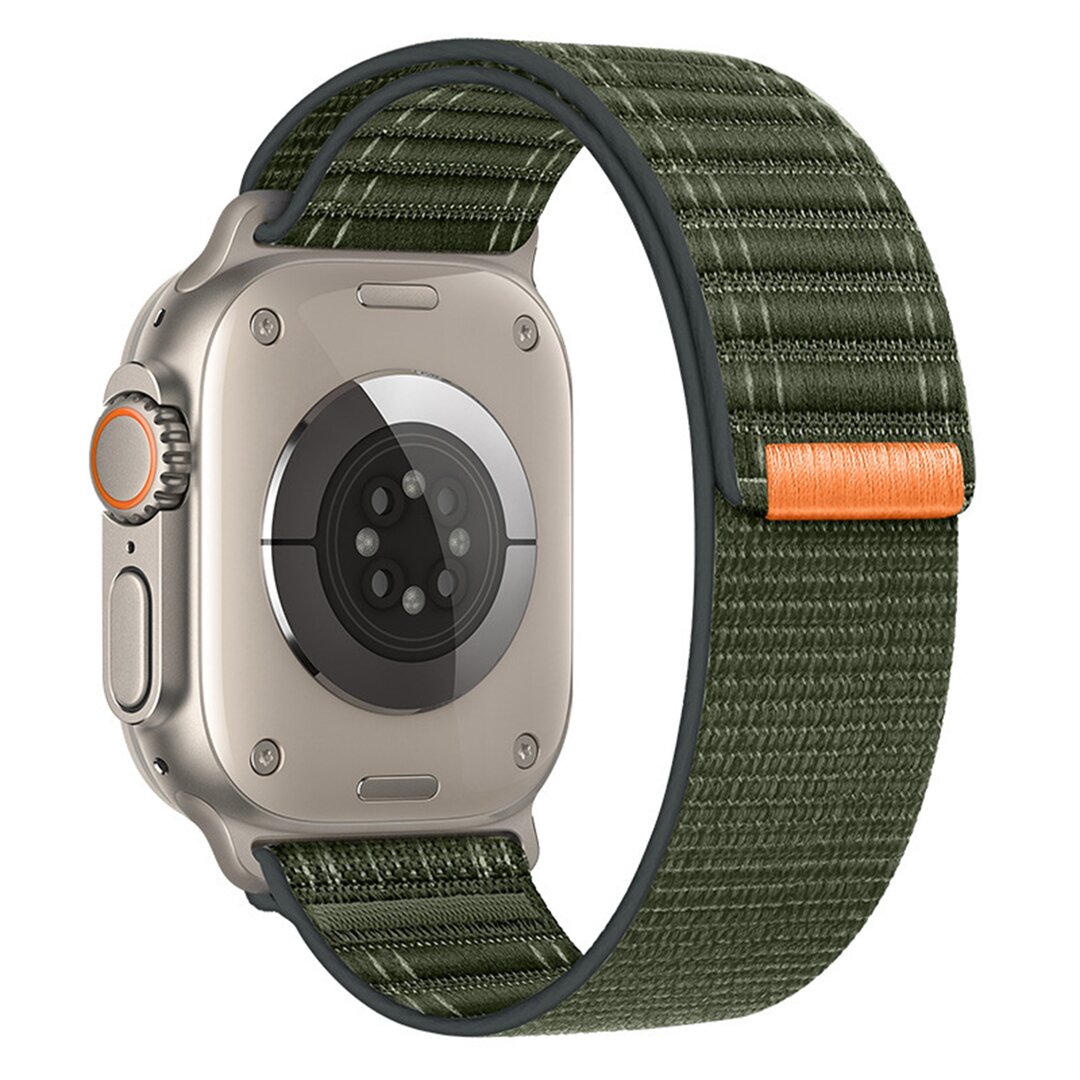 Nylon Wave Armband - Gr&uuml;n - Geeignet f&uuml;r Apple Watch 44mm / 45mm / 46mm / 49mm