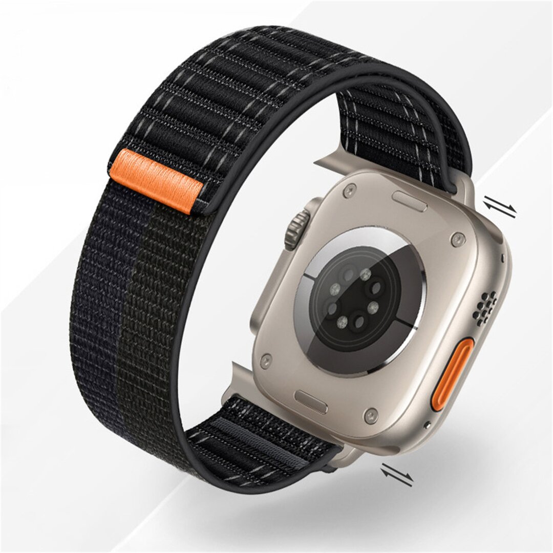 Nylon Wave Armband - Gr&uuml;n - Geeignet f&uuml;r Apple Watch 44mm / 45mm / 46mm / 49mm