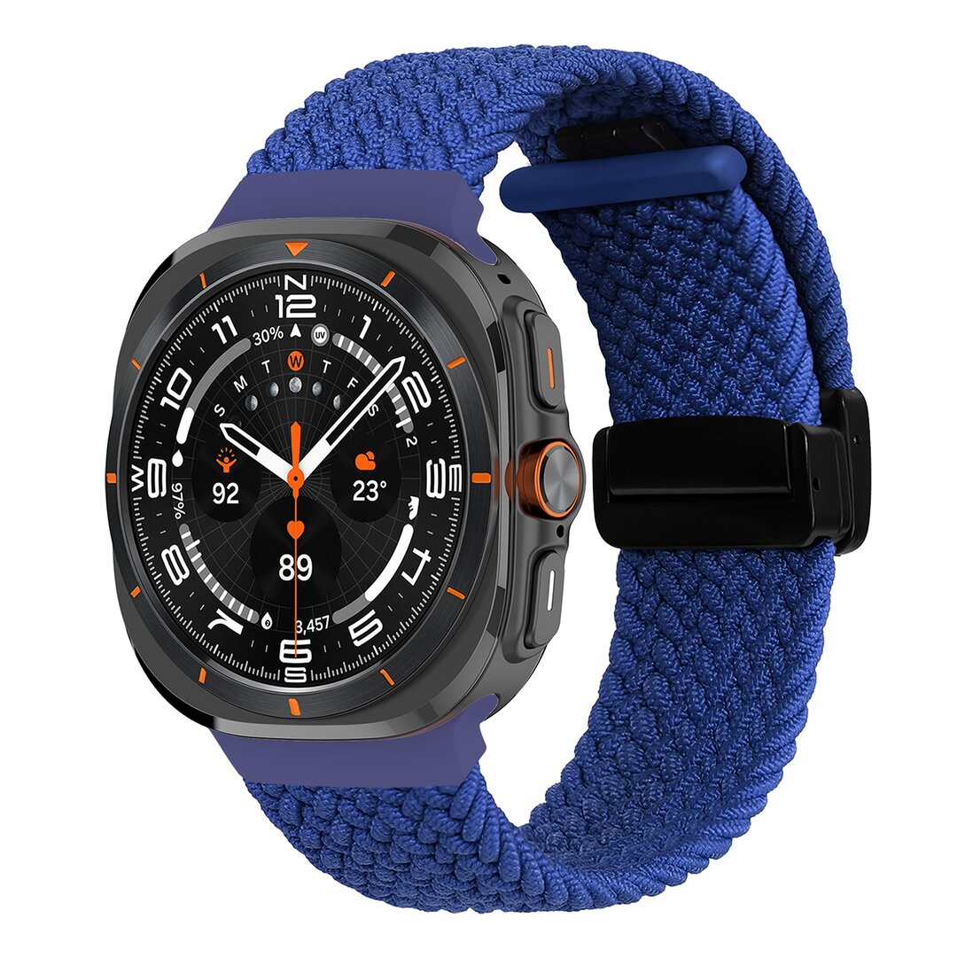 Geflochtenes Armband mit D-Schlie&szlig;e - Blau - Samsung Galaxy Watch Ultra 47mm