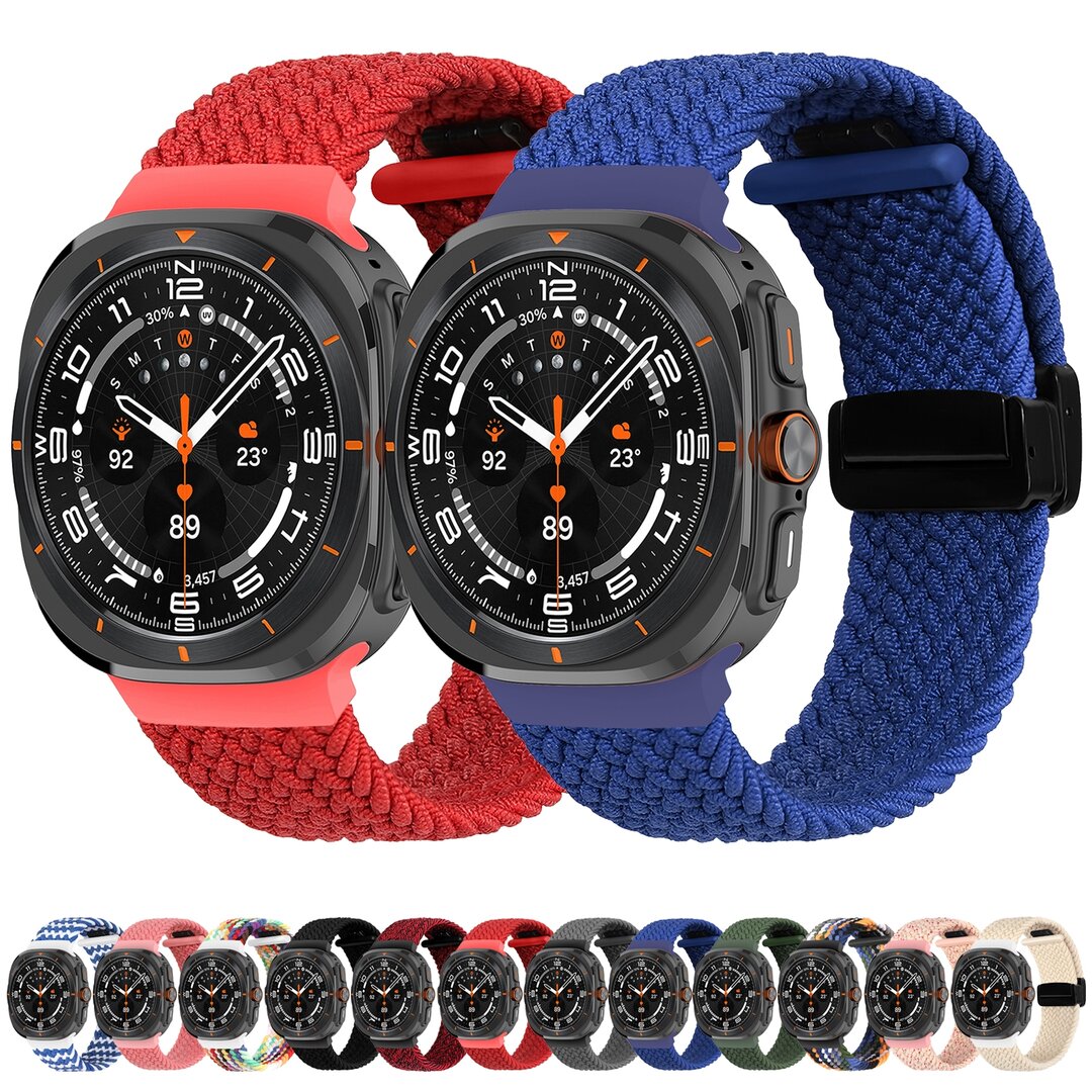 Geflochtenes Armband mit D-Schlie&szlig;e - Blau - Samsung Galaxy Watch Ultra 47mm