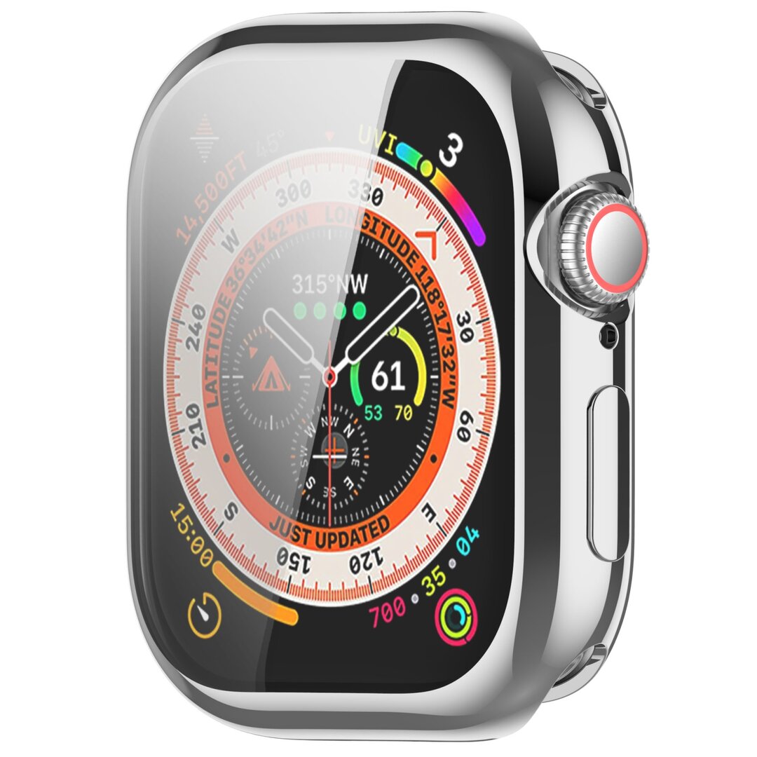 Apple Watch TPU H&uuml;lle - Silber - Geeignet f&uuml;r Apple Watch 46mm