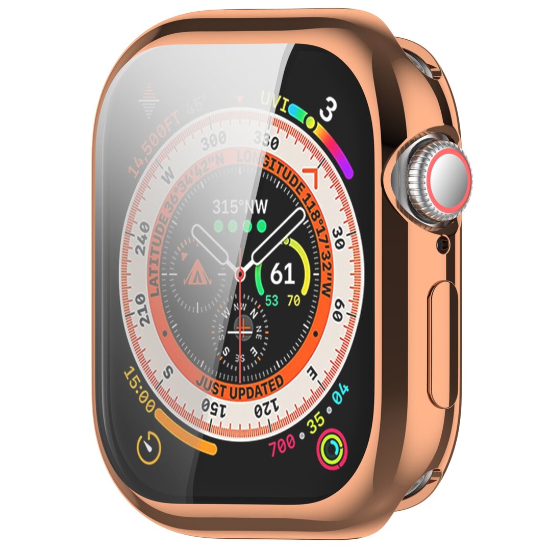 Apple Watch TPU H&uuml;lle - Champagner / Rose Gold - Geeignet f&uuml;r Apple Watch 42mm - Series 10