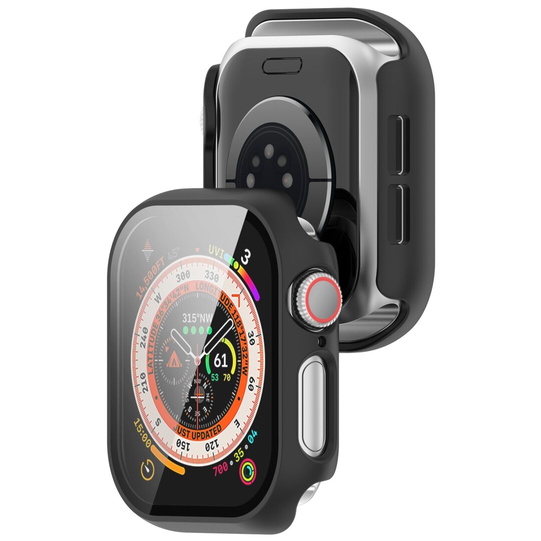 Apple Watch Hardcase Schutzh&uuml;lle &ndash; wasserdicht - Schwarz - Geeignet f&uuml;r Apple Watch 46mm