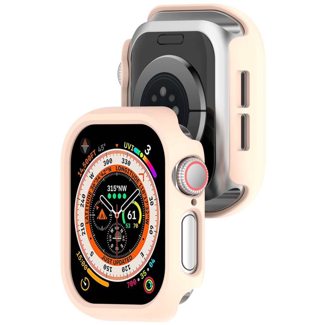 Hartschalengeh&auml;use 42mm (offene Vorderseite) - Hellrosa - Geeignet f&uuml;r Apple Watch 42mm (Serie 10)