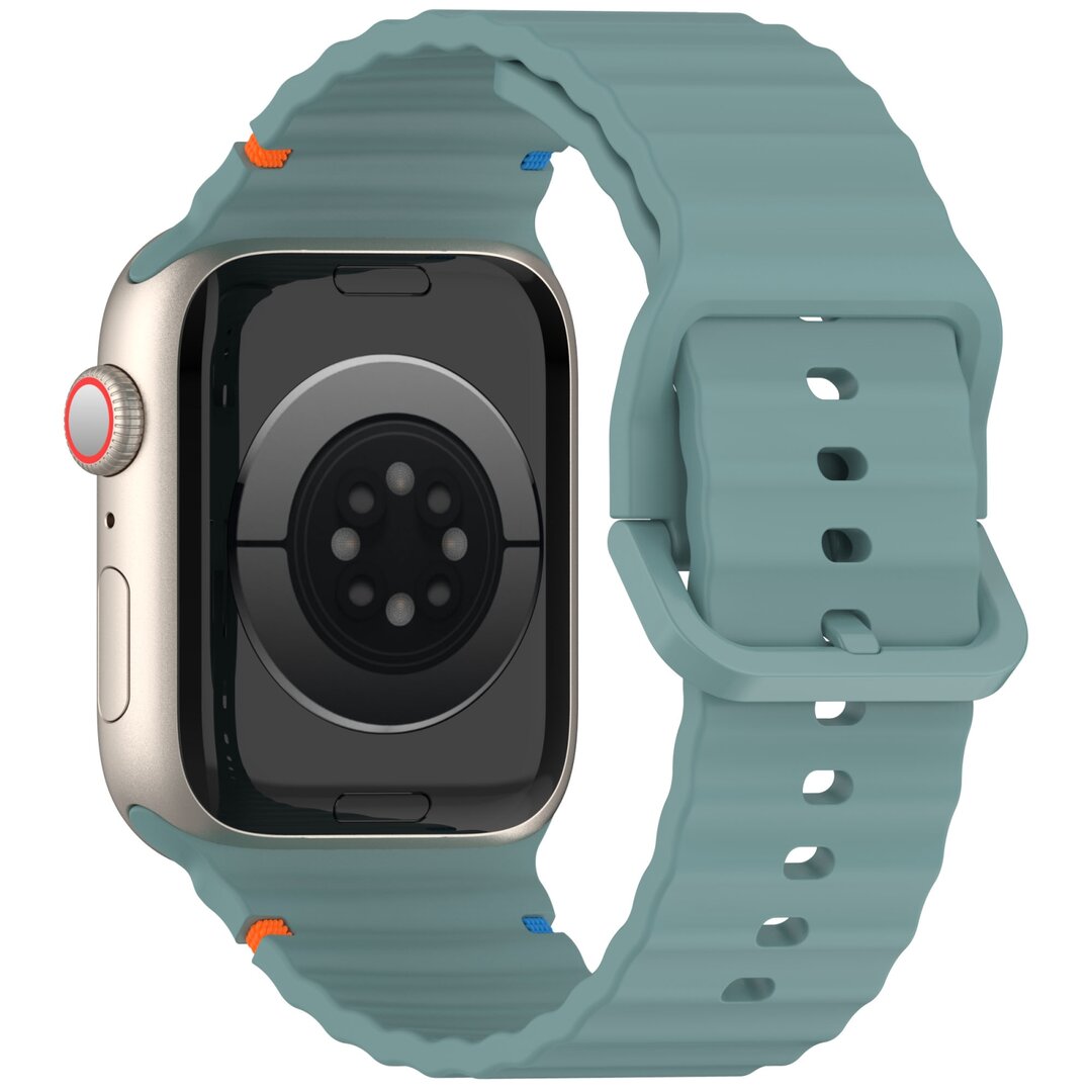 Wave Sportband - Tannengr&uuml;n - Geeignet f&uuml;r Apple Watch 38mm / 40mm / 41mm / 42mm