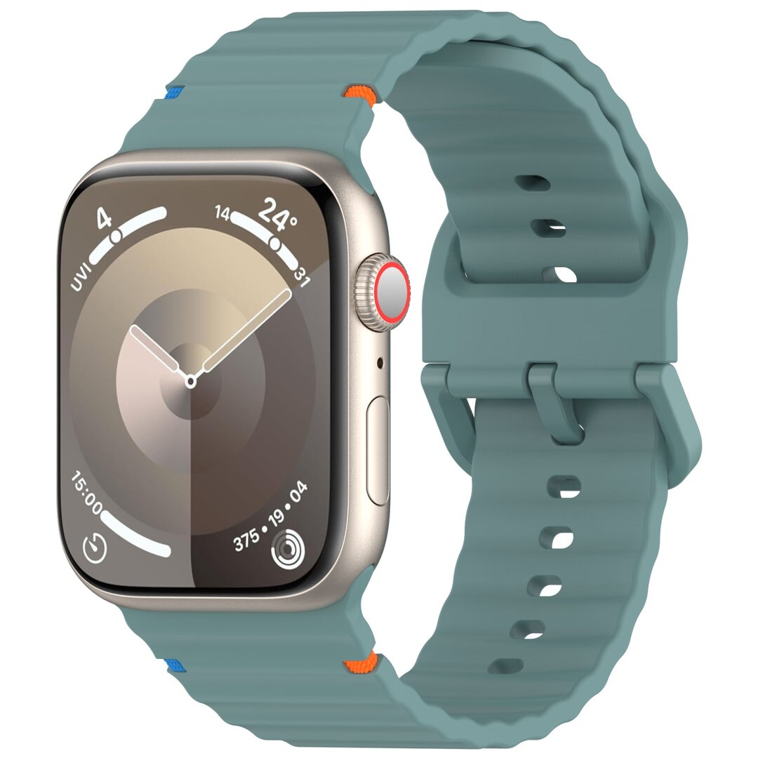 Wave Sportband - Tannengr&uuml;n - Geeignet f&uuml;r Apple Watch 44mm / 45mm / 46mm / 49mm