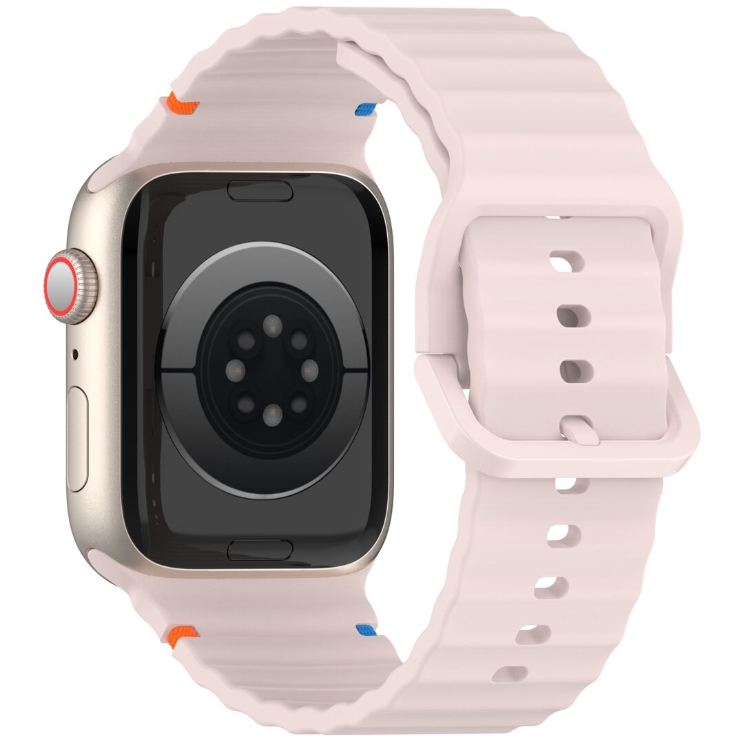 Wave Sportband - Pink - Geeignet f&uuml;r Apple Watch 44mm / 45mm / 46mm / 49mm